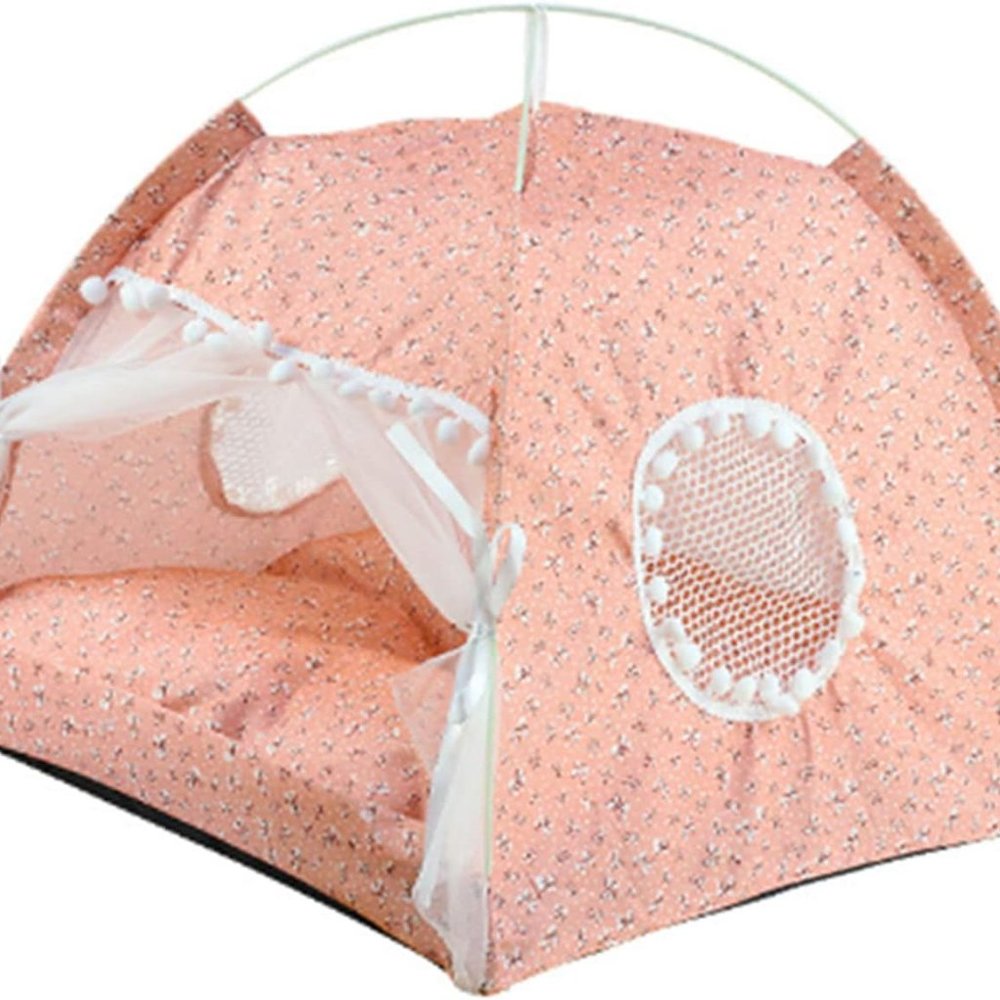 NWOT Pet Cat or Dog Tent - Cave Hut/Sleep House/Playpen - Pink - Picture 2 of 10